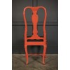 Set of 8 Red Chinoiserie Dining Chairs
