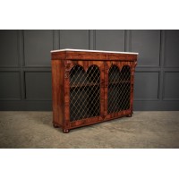 Marble Top Rosewood Side Cabinet
