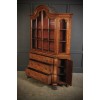 Large Dutch Marquetry Walnut Bombe Cabinet