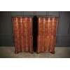 Pair of Serpentine Mahogany Tallboy Chest on Chests